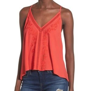 ASTR Embroidered Tie Back Tank